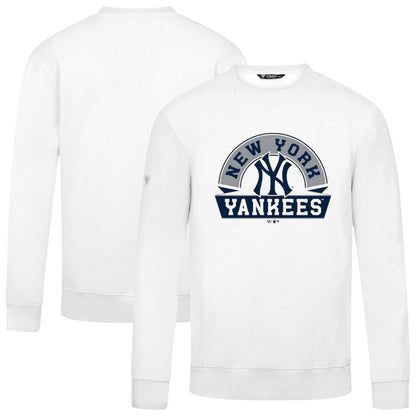 New York Yankees Levelwear Zane Banner Arch Sweatshirt - White