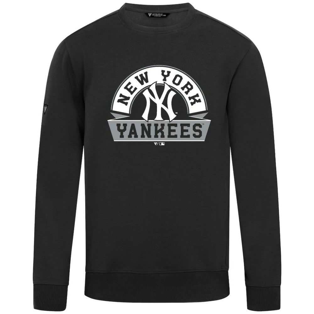 New York Yankees Levelwear Zane Banner Arch Sweatshirt - Black