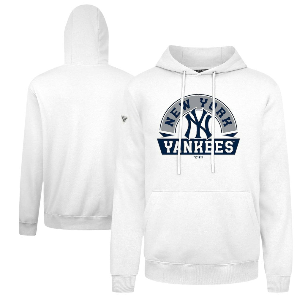 New York Yankees Levelwear Podium Banner Arch Hoodie - White