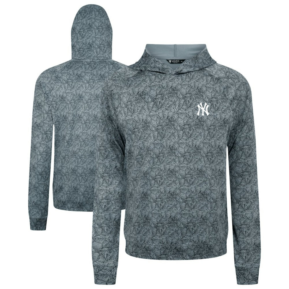 New York Yankees Levelwear Albatross Raglan Hoodie - Gray