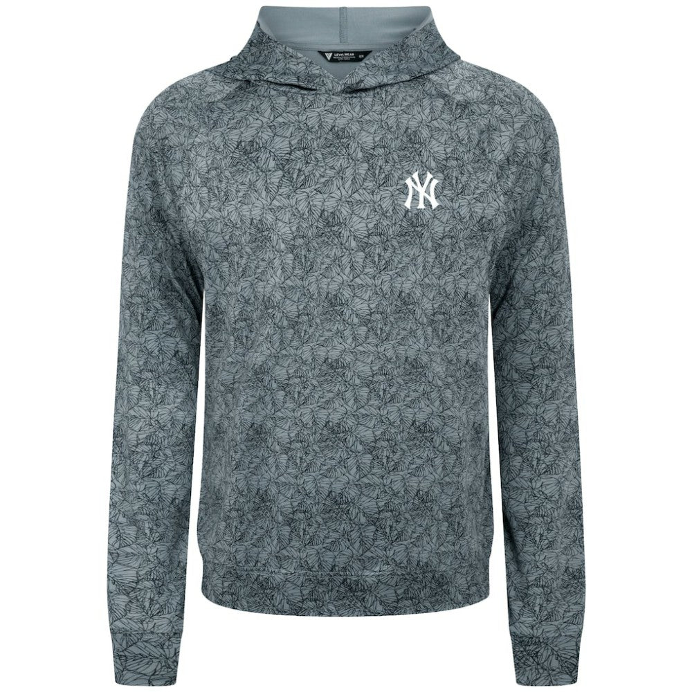 New York Yankees Levelwear Albatross Raglan Hoodie - Gray