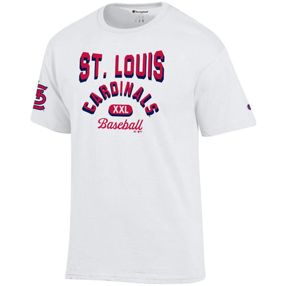 St. Louis Cardinals Champion 3-Hit Jersey T-Shirt - White