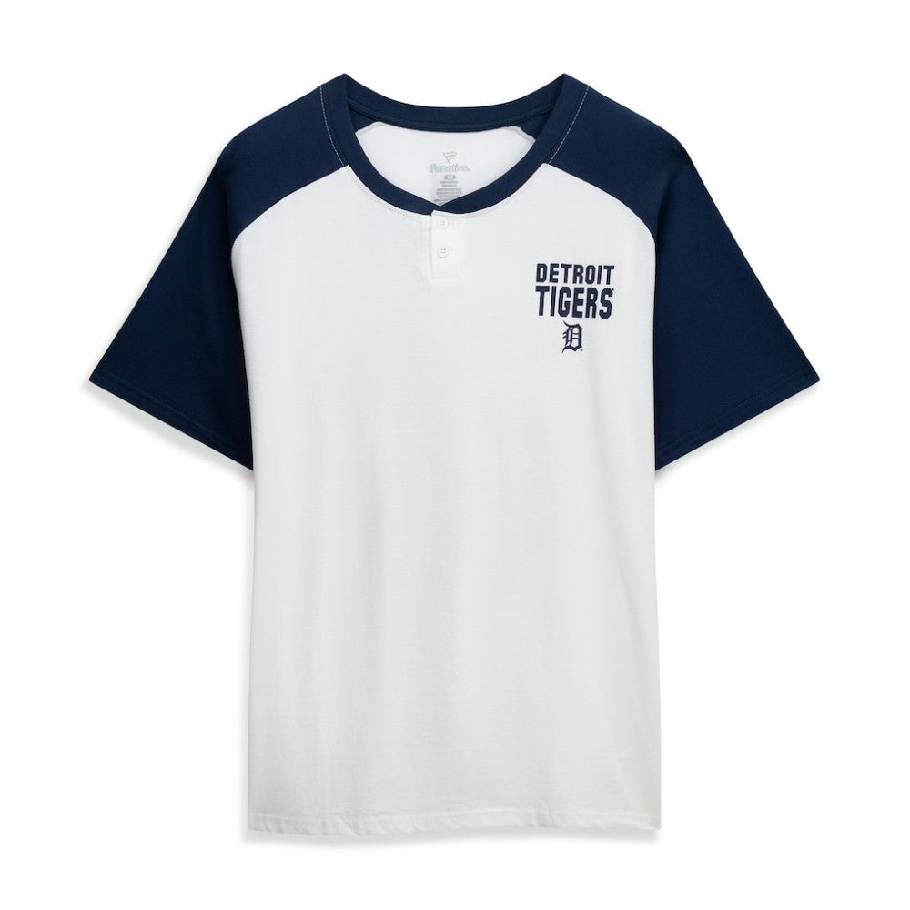 Tarik Skubal Detroit Tigers Profile Women's Plus Size Name & Number Raglan Henley T-Shirt - White