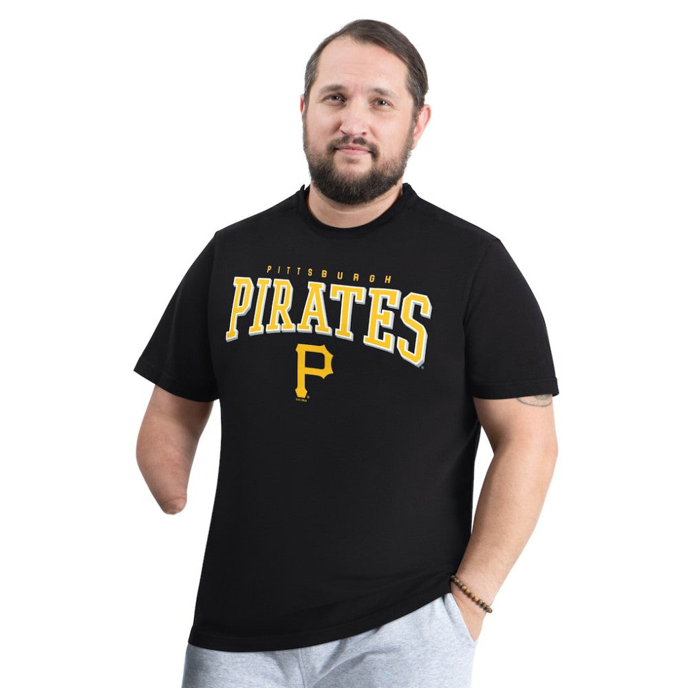 Pittsburgh Pirates G-III Sports by Carl Banks Adaptive Classic Team Spirit T-Shirt - Black