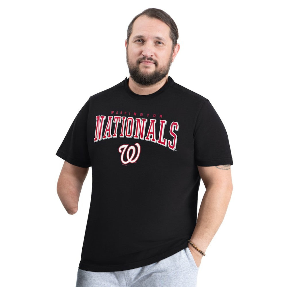 Washington Nationals G-III Sports by Carl Banks Adaptive Classic Team Spirit T-Shirt - Black