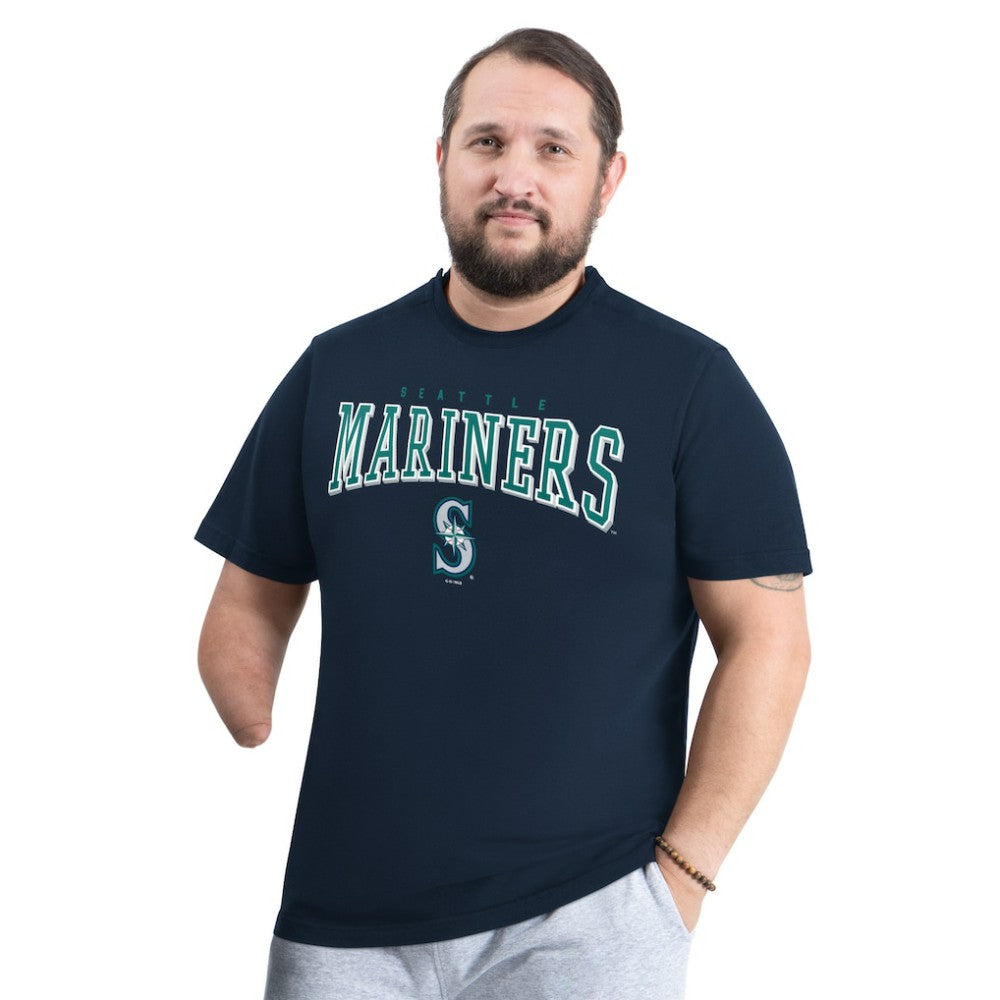 Seattle Mariners G-III Sports by Carl Banks Adaptive Classic Team Spirit T-Shirt - Navy