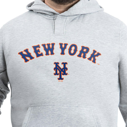 New York Mets G-III Sports by Carl Banks Adaptive Lockup Fleece Hoodie - Gray