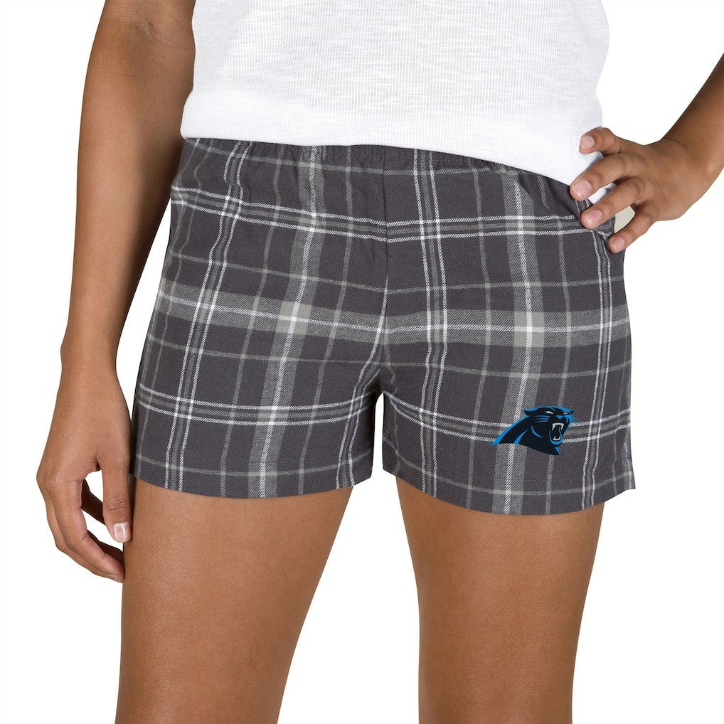 Carolina Panthers Concepts Sport Women's Ultimate Flannel Shorts - Charcoal/Gray for sale