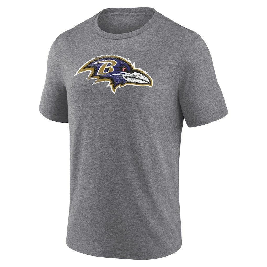 Baltimore Ravens Heritage Custom Name & Number Tri-Blend T-Shirt - Gray online
