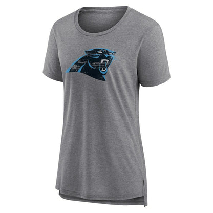 Carolina Panthers Women's Heritage Custom Name & Number Tri-Blend T-Shirt - Gray outlet