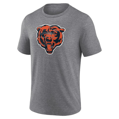 Chicago Bears Heritage Custom Name & Number Tri-Blend T-Shirt - Gray outlet
