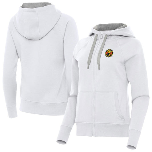 Club America Antigua Women's Takeover Full-Zip Hoodie - White on sale