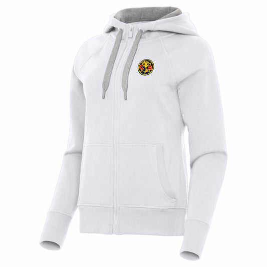 Club America Antigua Women's Takeover Full-Zip Hoodie - White on sale