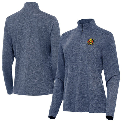 Club America Antigua Women's Master Quarter-Zip Pullover - Heather Navy sale