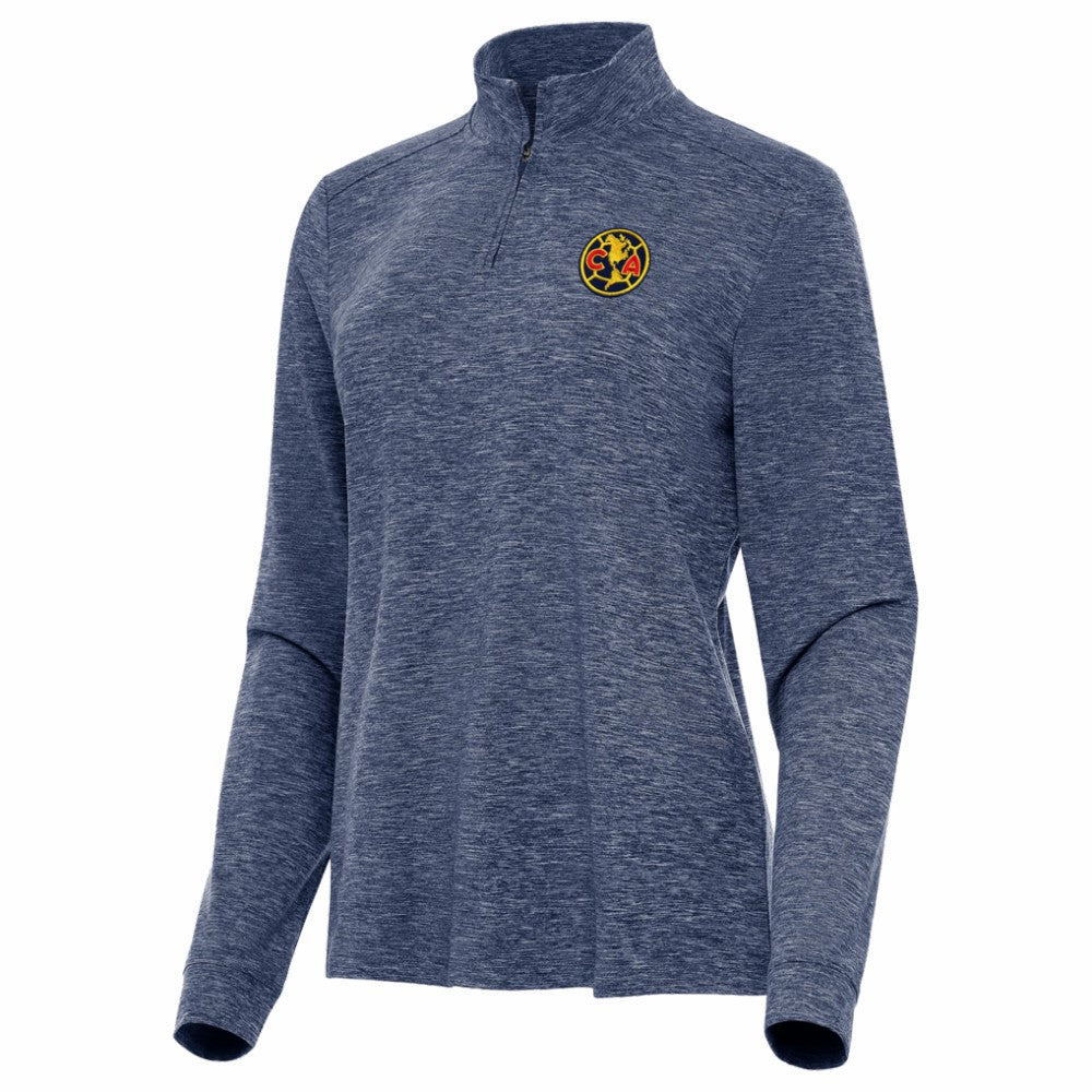 Club America Antigua Women's Master Quarter-Zip Pullover - Heather Navy sale