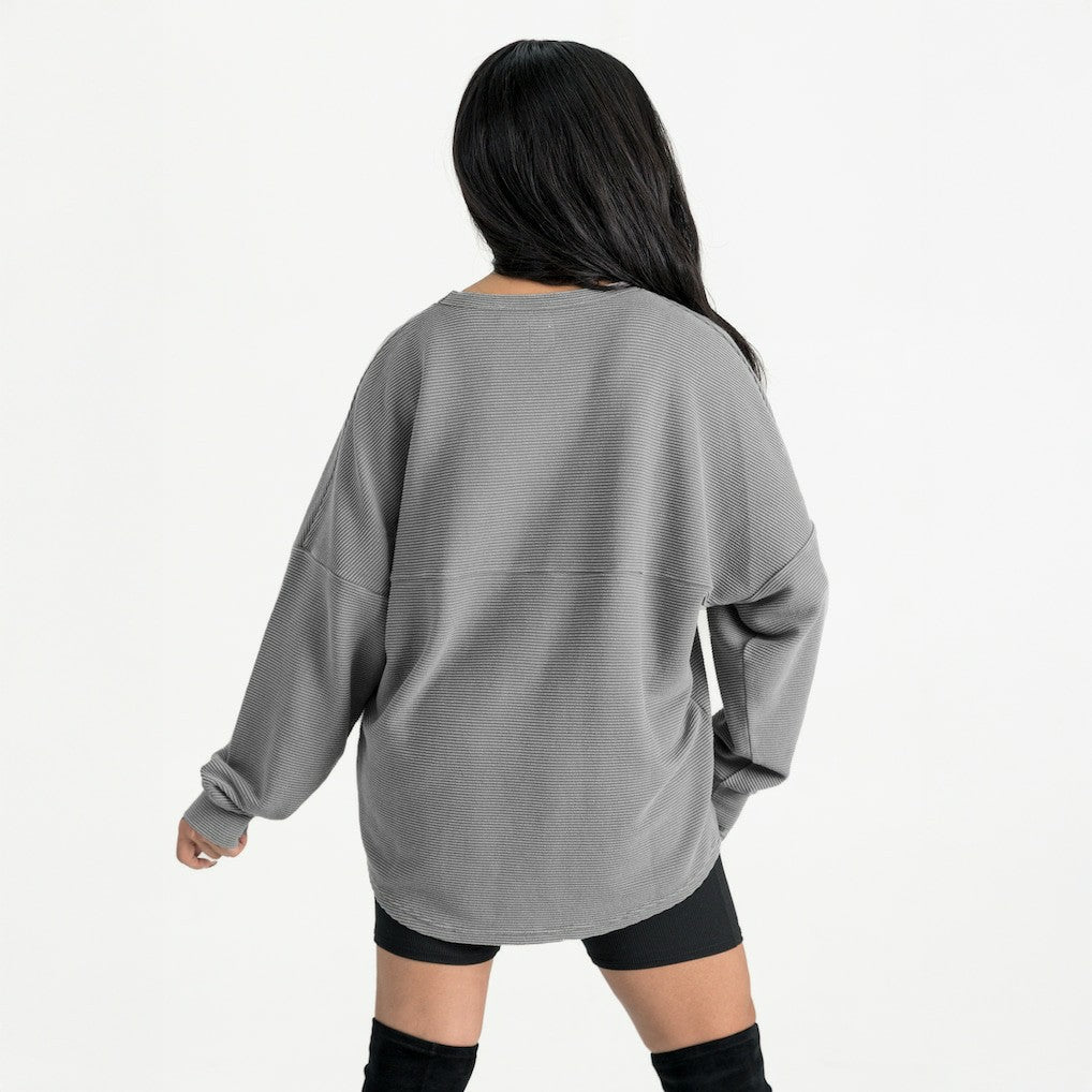 Chicago Bears Gameday Couture Women's Oversized Pure Motion Corded Sweatshirt - Gray cheap
