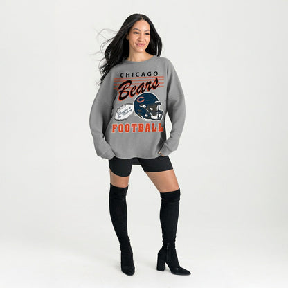 Chicago Bears Gameday Couture Women's Oversized Sweet Victory Corded Sweatshirt - Gray outlet