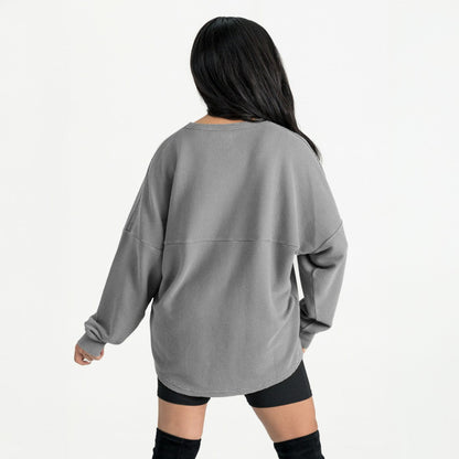 Green Bay Packers Gameday Couture Women's Oversized Sweet Victory Corded Sweatshirt - Gray for sale