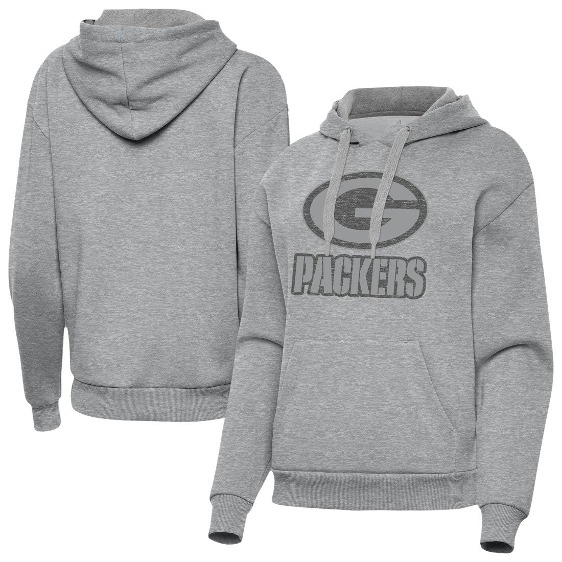 Green Bay Packers Antigua Women's Victory Hoodie - Heather Gray online