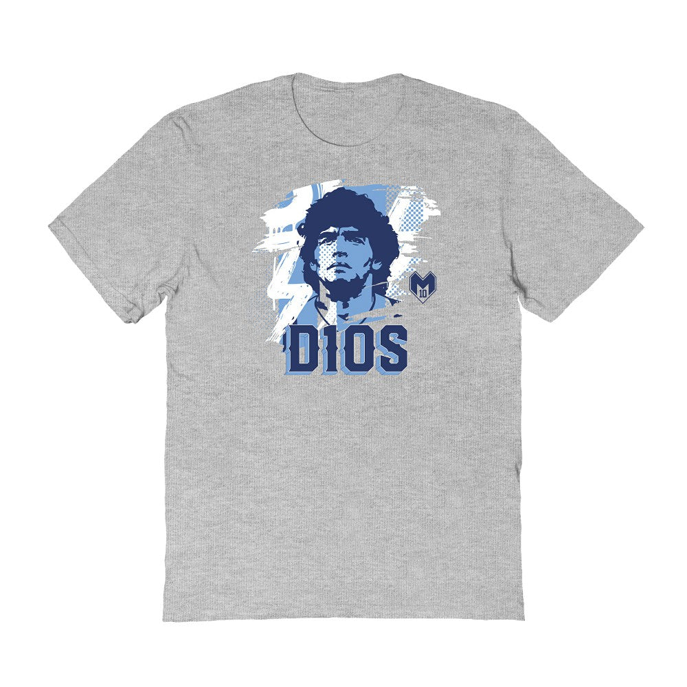 Diego Maradona Argentina National Team Vive La Fete Women's D10S T-Shirt - Gray for sale