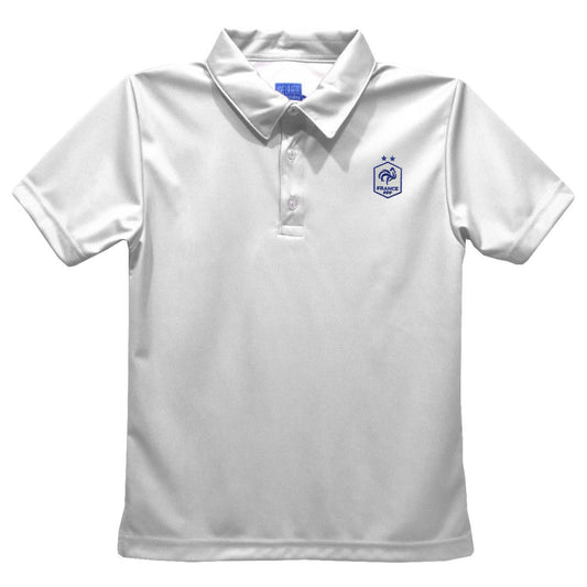 France National Team Vive La Fete Youth Solid Polo - White cheap