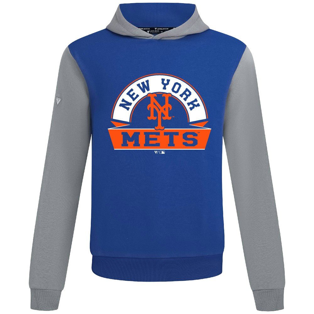 New York Mets Levelwear Throwback Ultimate Banner Arch Hoodie - Royal
