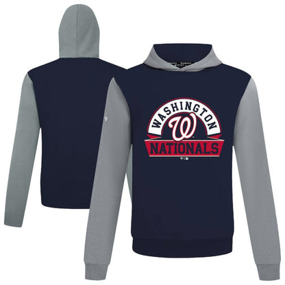 Washington Nationals Levelwear Throwback Ultimate Banner Arch Hoodie - Navy