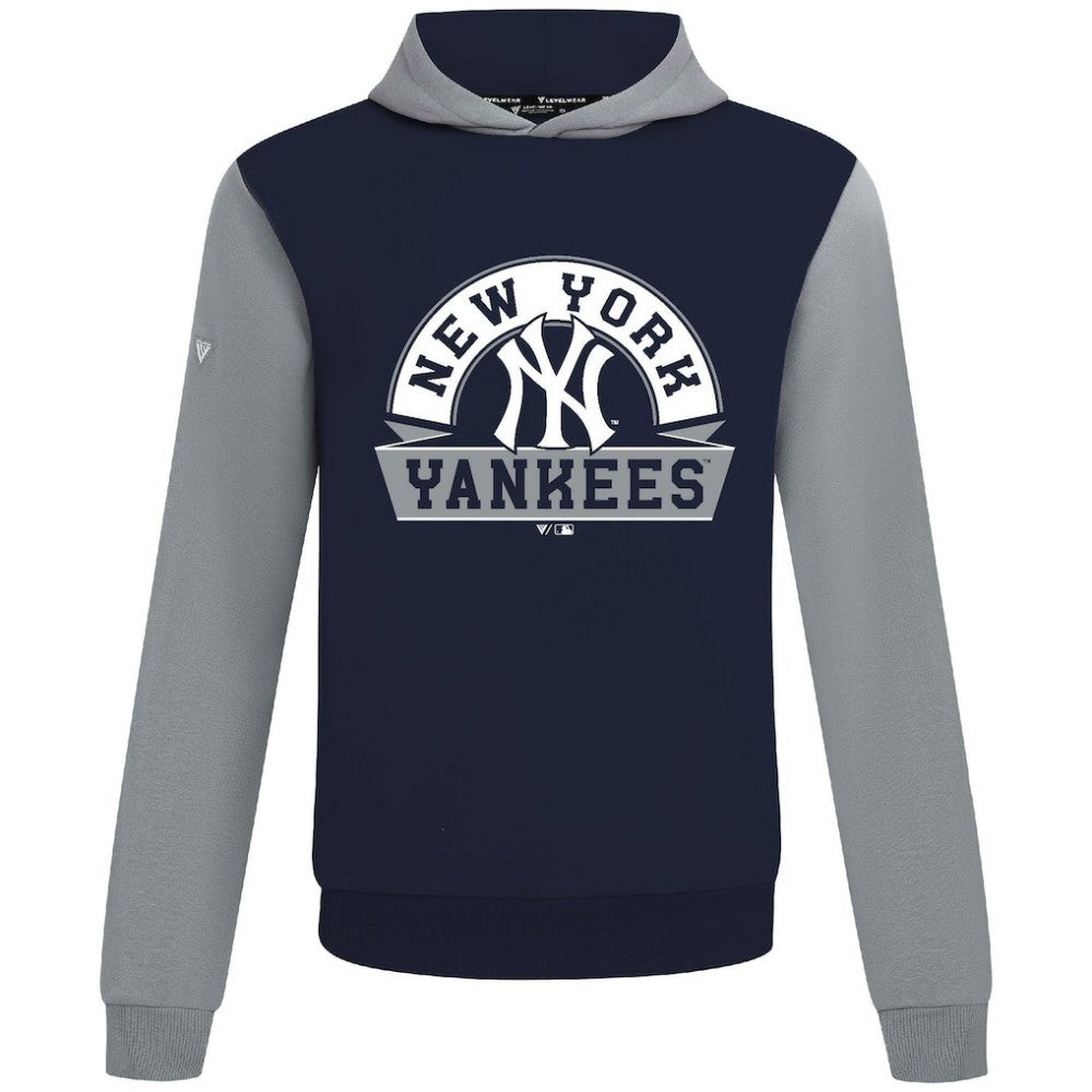 New York Yankees Levelwear Throwback Ultimate Banner Arch Hoodie - Navy