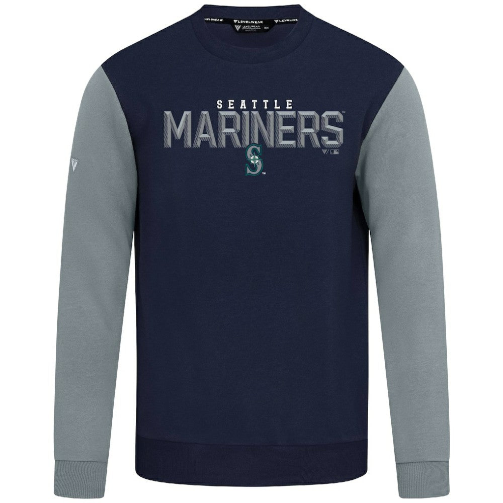Seattle Mariners Levelwear Throwback Ultimate Carve Sweatshirt - College Navy