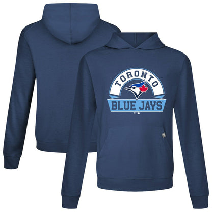 Toronto Blue Jays Levelwear Relay Banner Arch Pullover Hoodie - Navy
