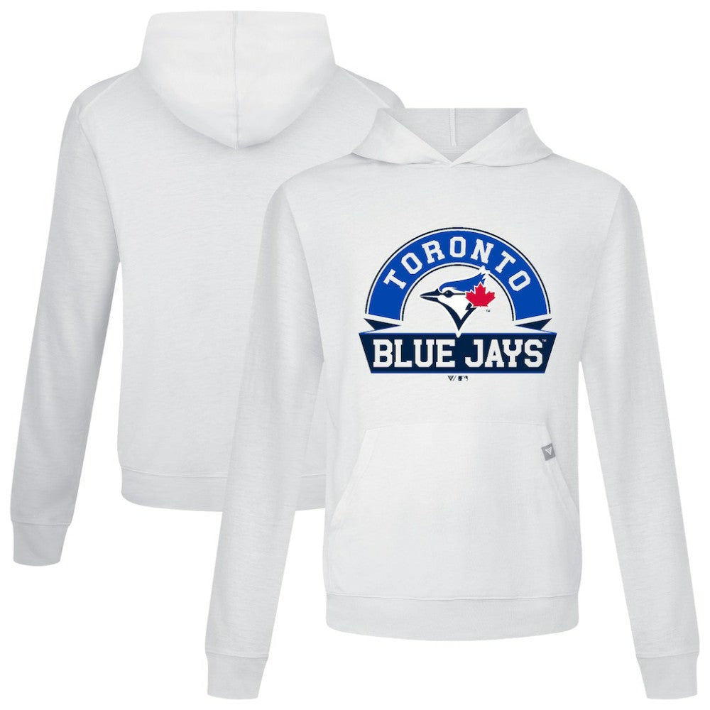 Toronto Blue Jays Levelwear Relay Banner Arch Pullover Hoodie - White