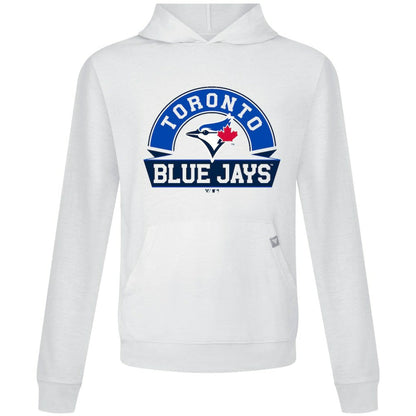 Toronto Blue Jays Levelwear Relay Banner Arch Pullover Hoodie - White