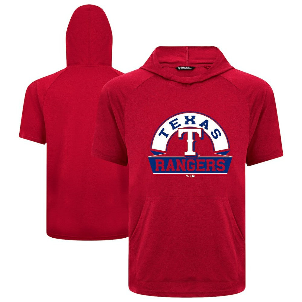 Texas Rangers Levelwear Phase Banner Arch Hoodie T-Shirt - Red