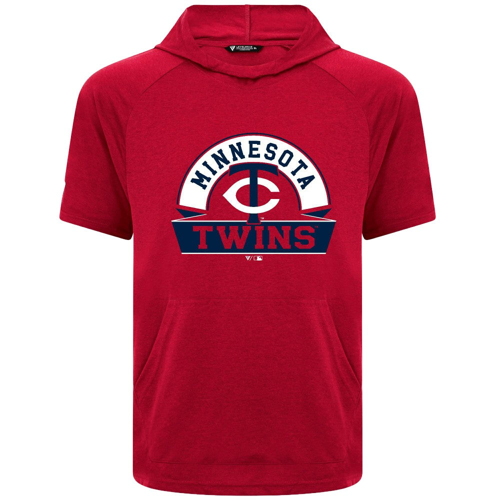 Minnesota Twins Levelwear Phase Banner Arch Hoodie T-Shirt - Red