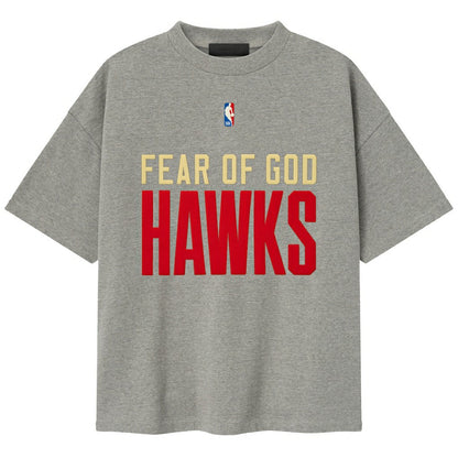 Atlanta Hawks Fear of God x NBA Unisex 90s T-Shirt - Heather Gray online