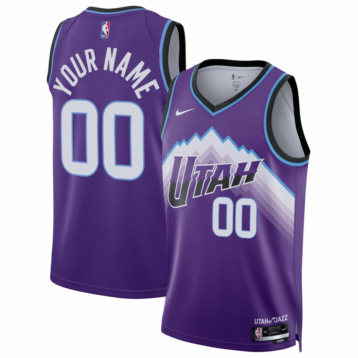Utah Jazz Unisex Swingman Custom Jersey - Icon Edition - Purple | Nike cheap