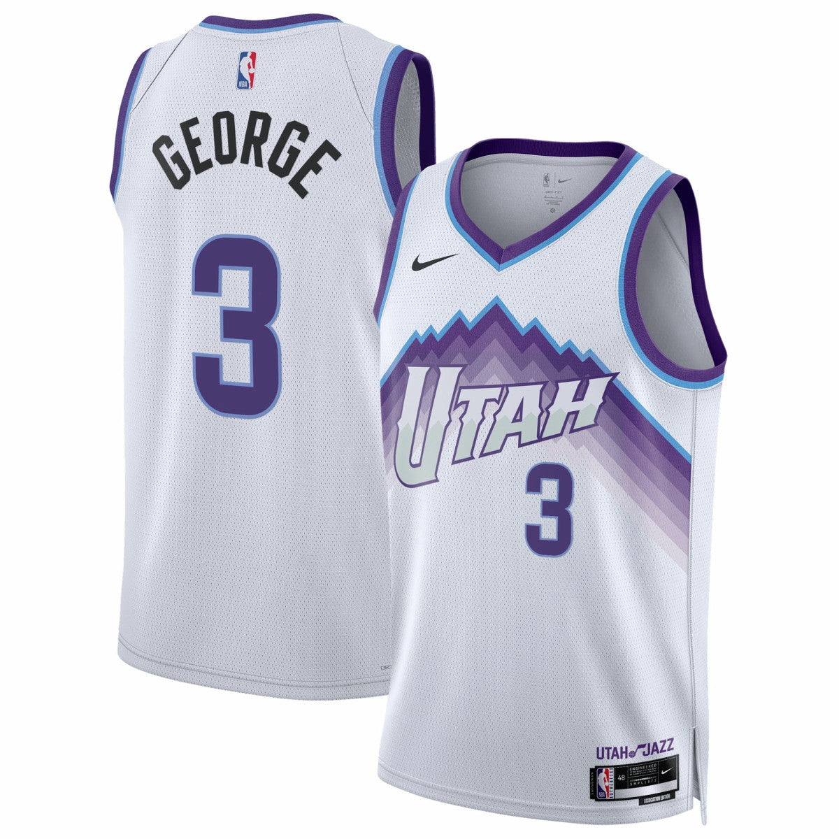 Keyonte George Utah Jazz Unisex Swingman Jersey - Association Edition - White | Nike for sale