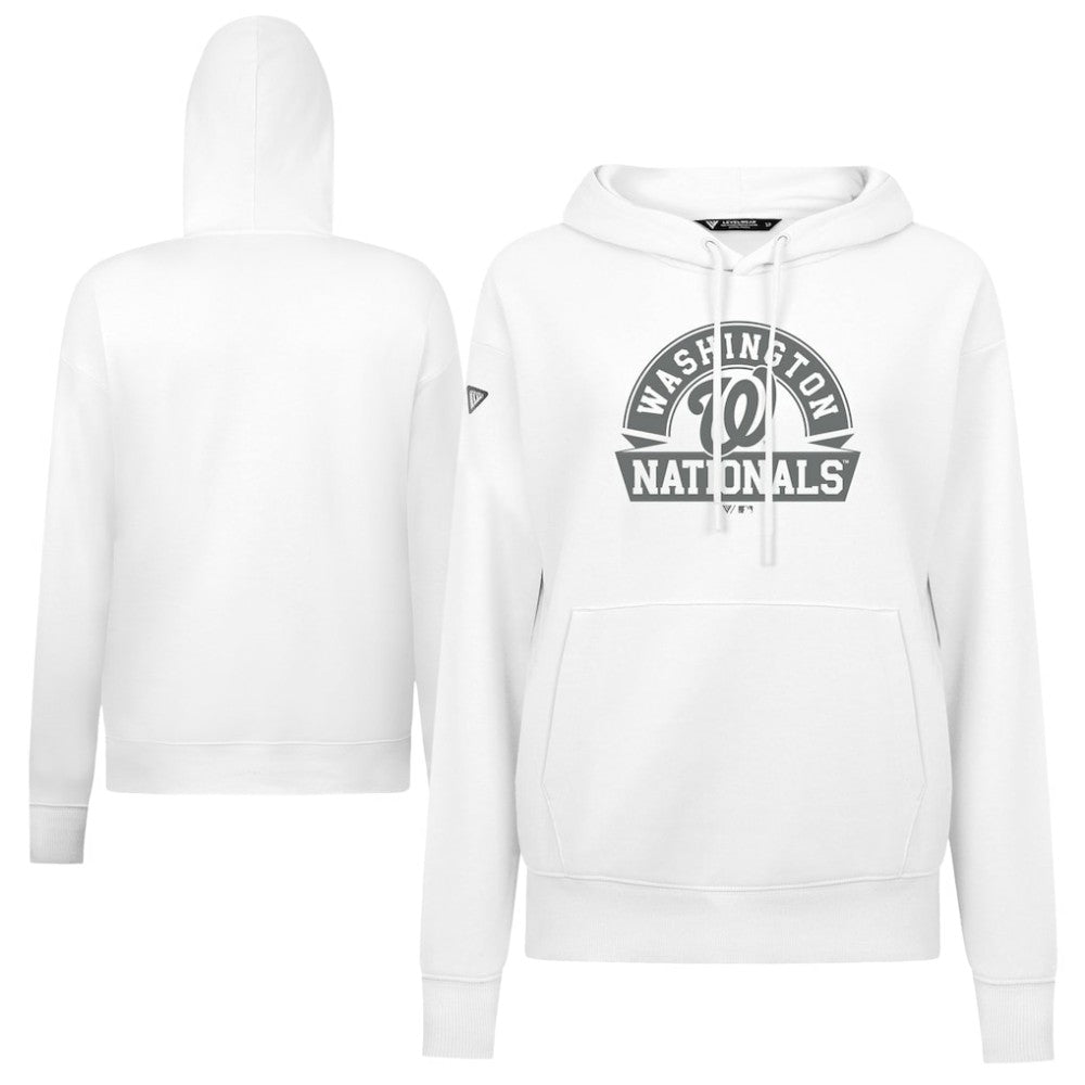Washington Nationals Levelwear Women's Adorn Banner Arch Hoodie - White
