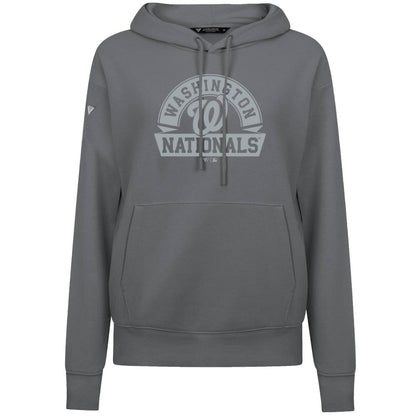 Washington Nationals Levelwear Women's Adorn Banner Arch Hoodie - Stone