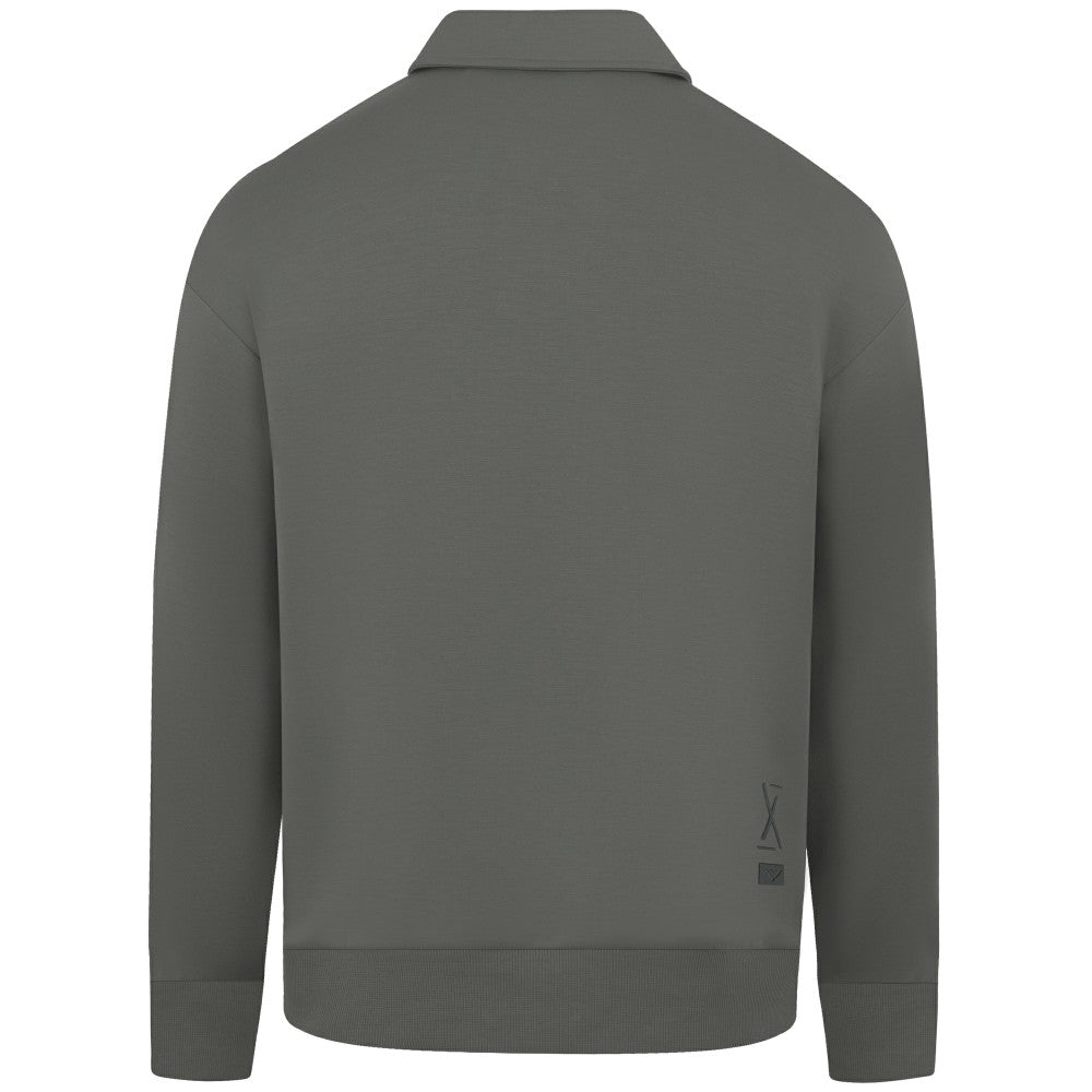 New York Mets Levelwear Women's Canmore Chenille Logo Quarter-Zip Top - Stone