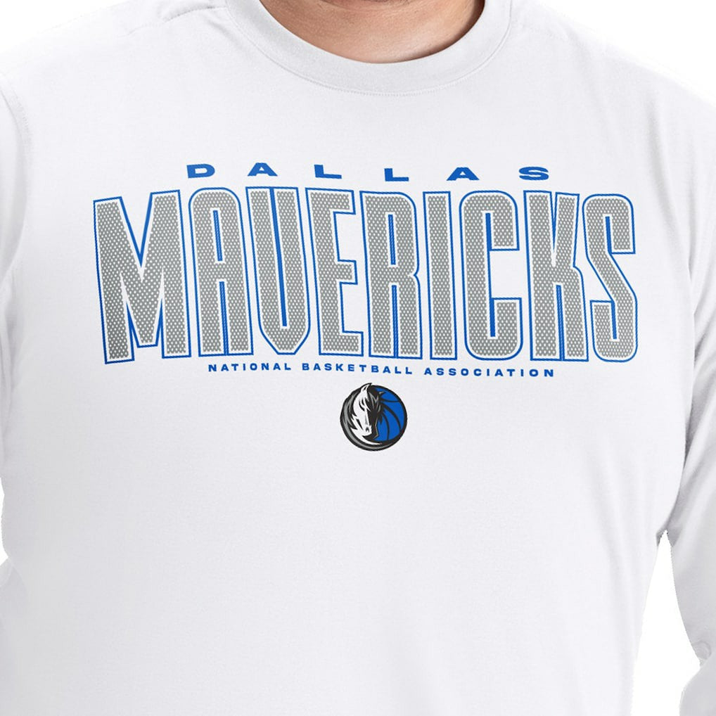 Dallas Mavericks G-III Sports by Carl Banks Adaptive Printed Mesh Effect Long Sleeve T-Shirt sale - White cheap