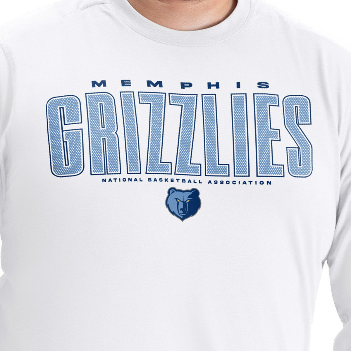Memphis Grizzlies G-III Sports by Carl Banks Adaptive Printed Mesh Effect Long Sleeve T-Shirt - White online