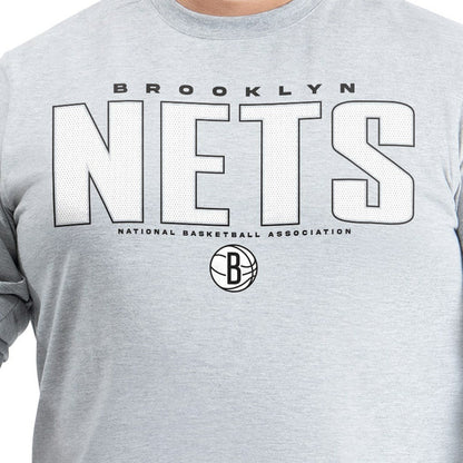 Brooklyn Nets G-III Sports by Carl Banks Adaptive Printed Mesh Effect Long Sleeve T-Shirt - Gray sale