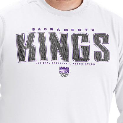 Sacramento Kings G-III Sports by Carl Banks Adaptive Printed Mesh Effect Long Sleeve T-Shirt - White shop