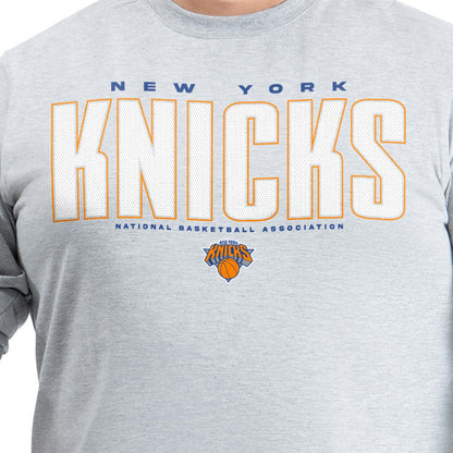 New York Knicks G-III Sports by Carl Banks Adaptive Printed Mesh Effect Long Sleeve T-Shirt - Gray discount