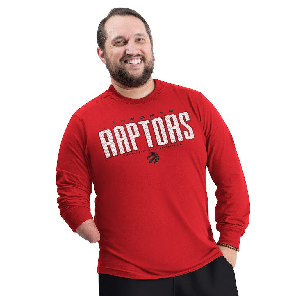 Toronto Raptors G-III Sports by Carl Banks Adaptive Printed Mesh Effect Long Sleeve T-Shirt - Red shop