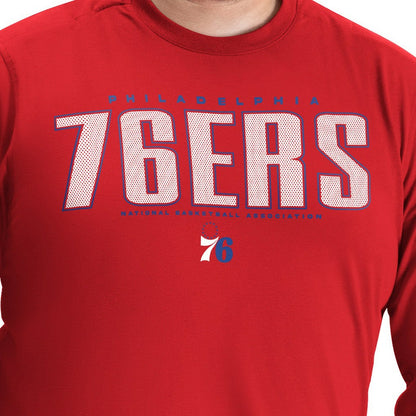 Philadelphia 76ers G-III Sports by Carl Banks Adaptive Printed Mesh Effect Long Sleeve T-Shirt - Red for sale