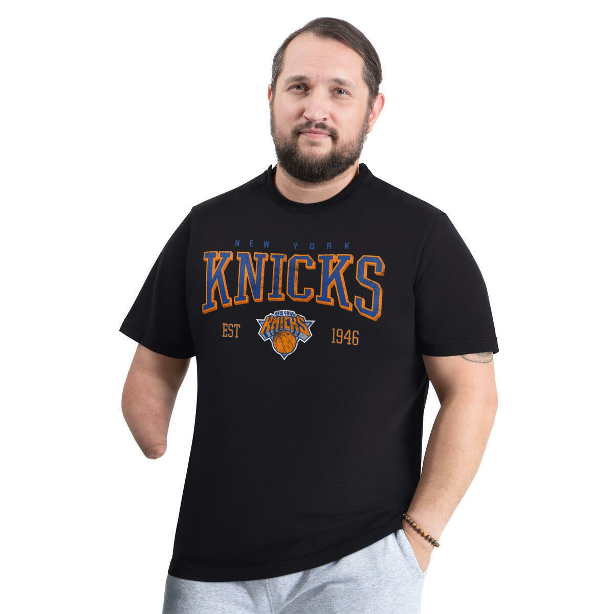 New York Knicks G-III Sports by Carl Banks Adaptive Classic Team Spirit Short Sleeve T-Shirt - Black on sale