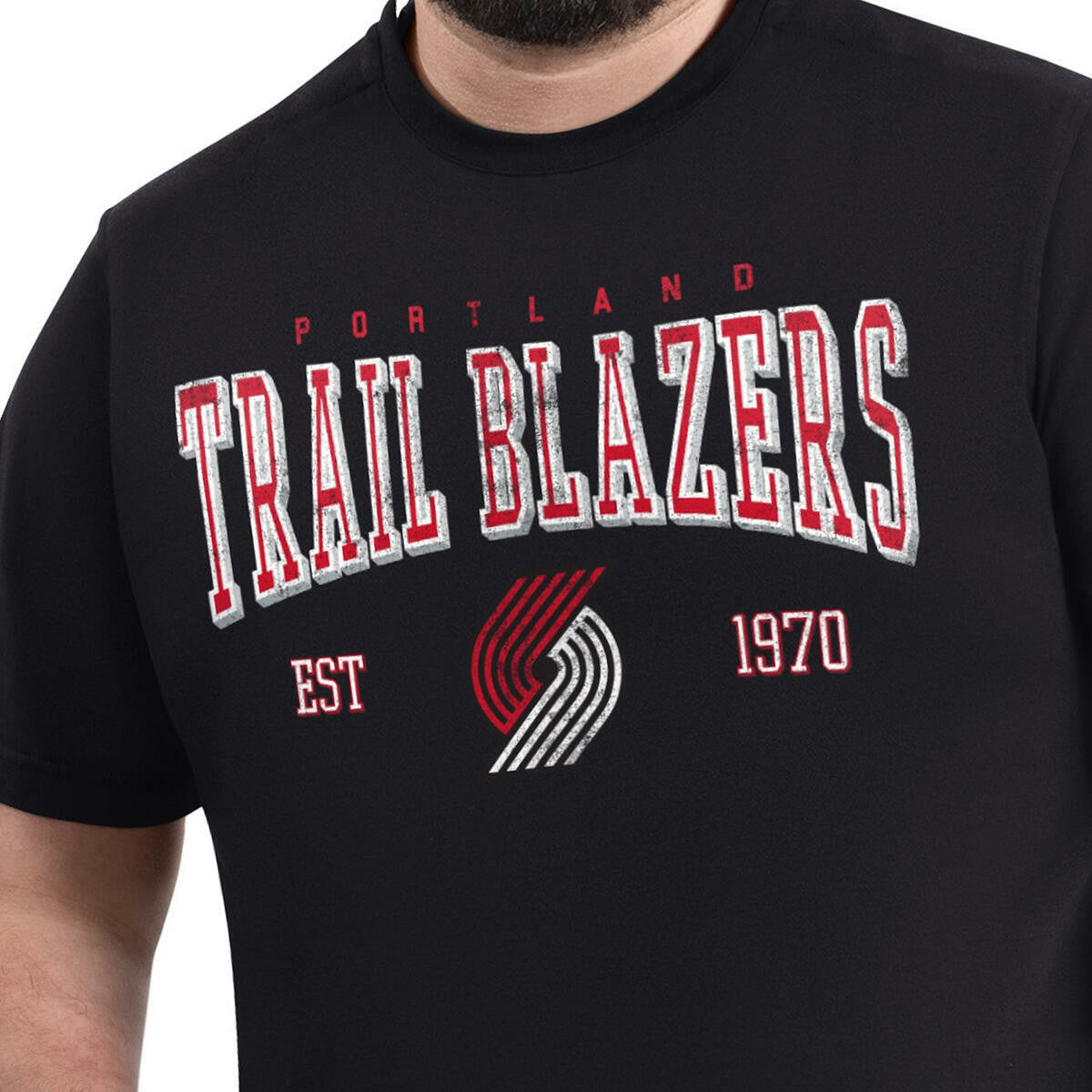 Portland Trail Blazers G-III Sports by Carl Banks Adaptive Classic Team Spirit Short Sleeve T-Shirt - Black online