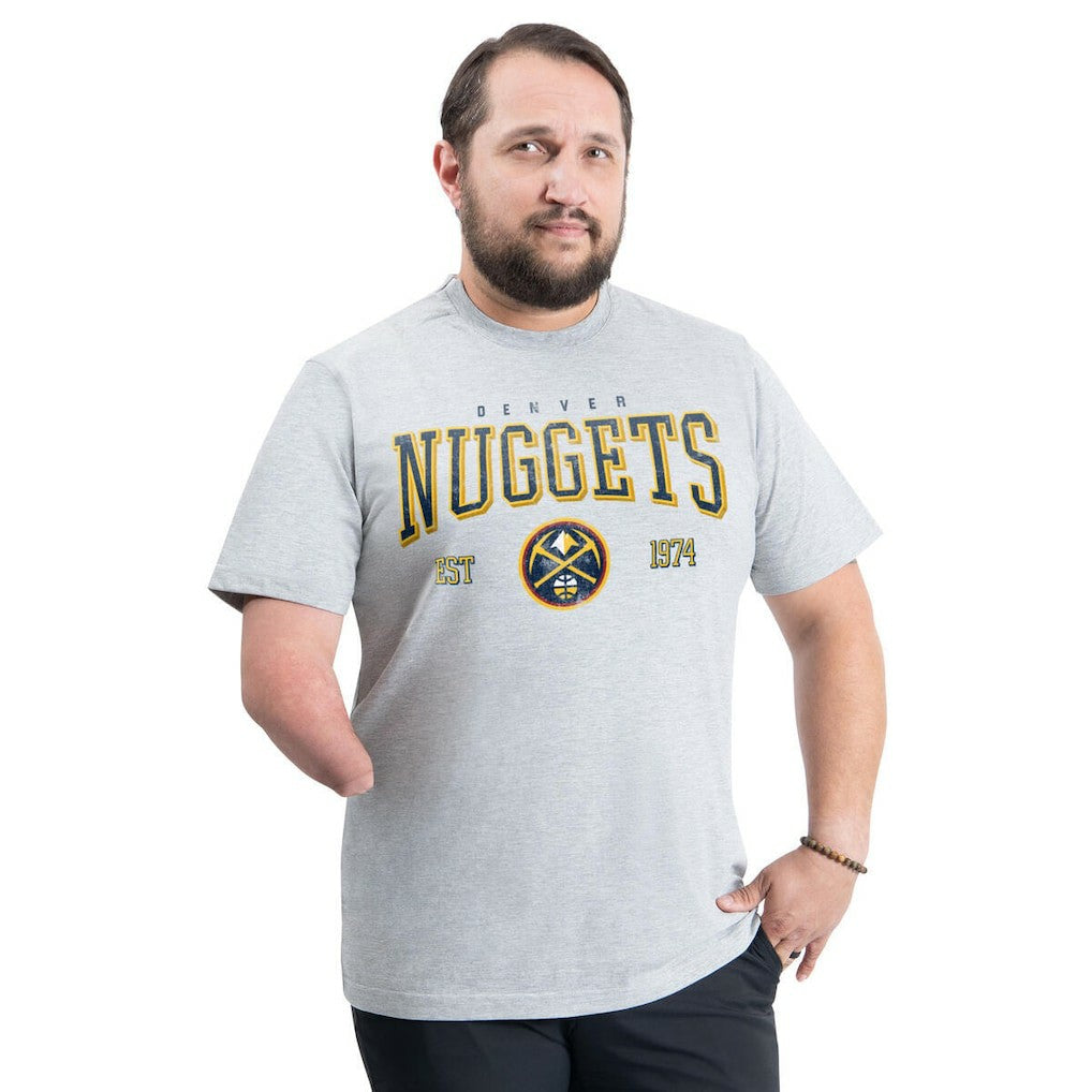 Denver Nuggets G-III Sports by Carl Banks Adaptive Classic Team Spirit Short Sleeve T-Shirt sale - Gray online